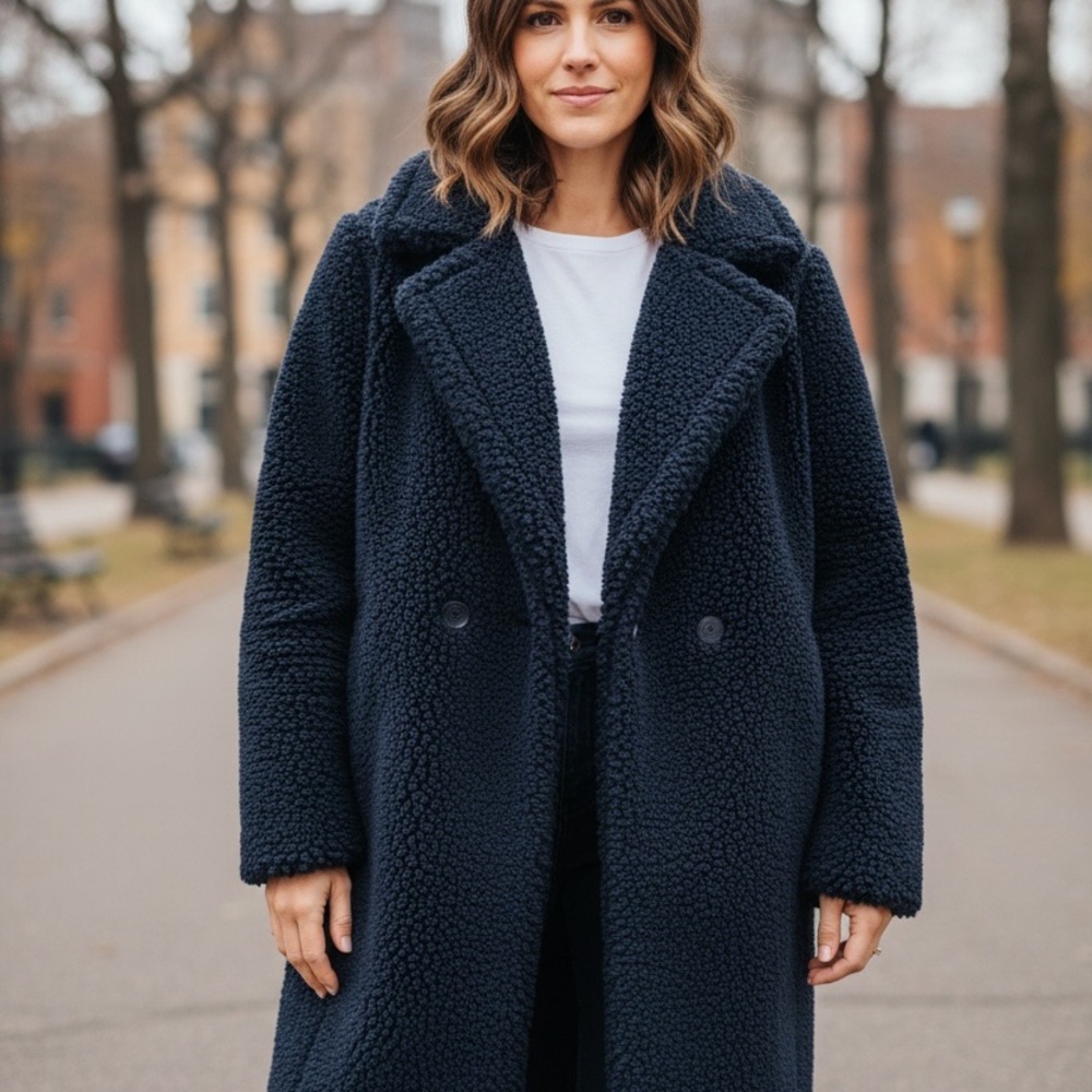 Talbots Navy Teddy Jacket